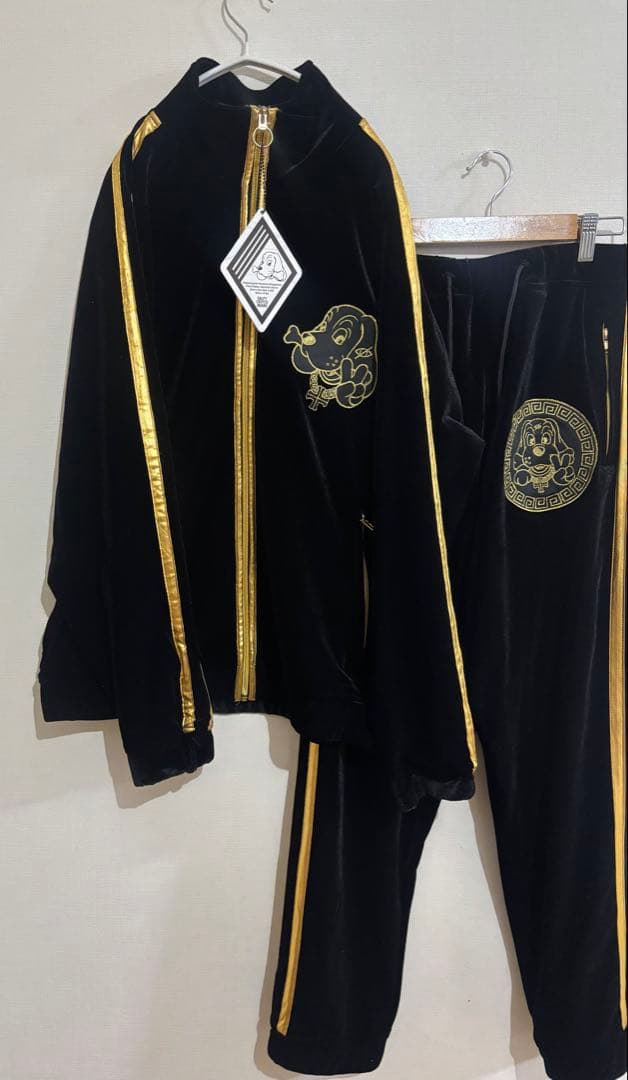 GALFY×XRN×KRY ガルフィ　ジャージセットアップ　ベロア　Fサイズ