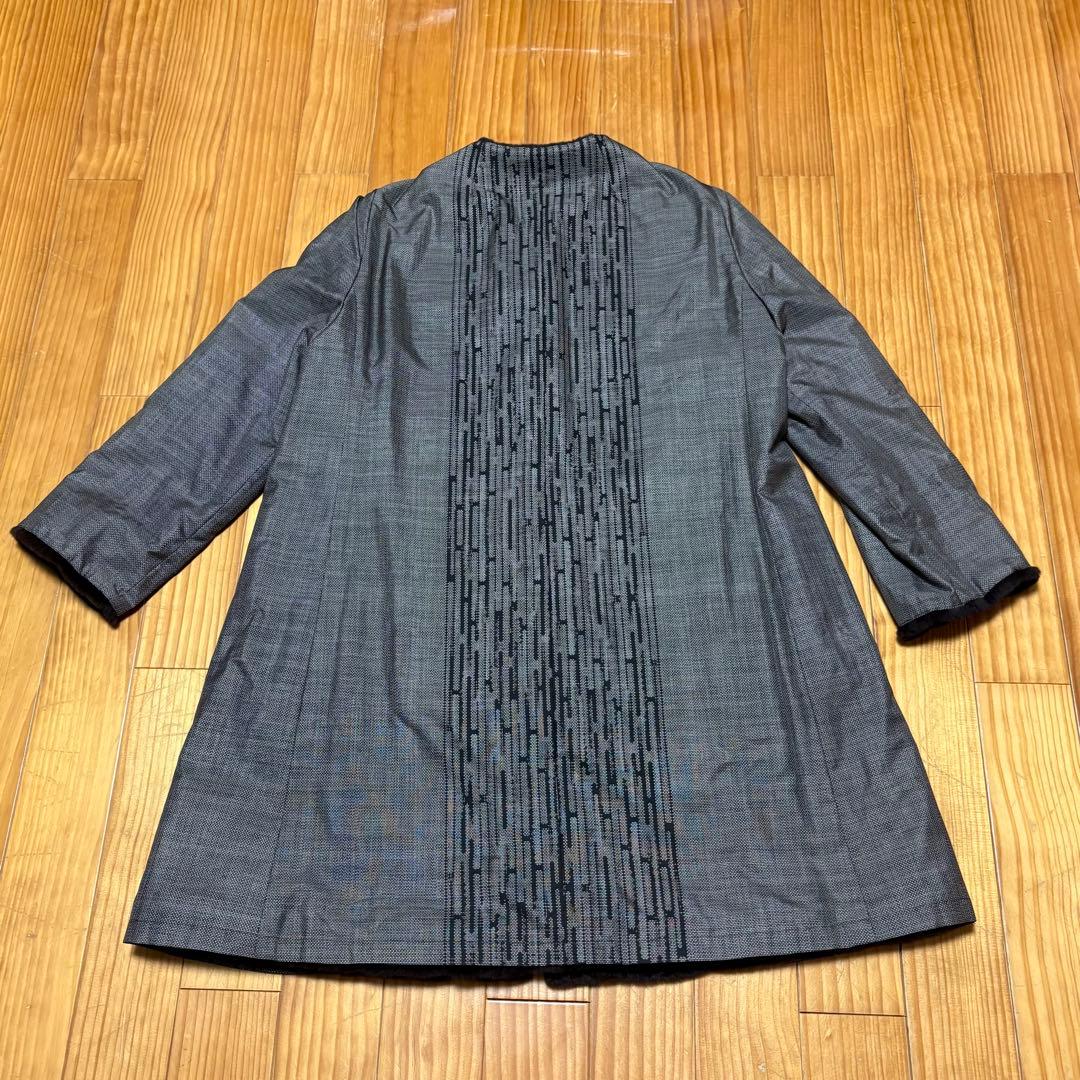 大島紬 / リアルファー リバーシブルコート 美品 着物リメイク