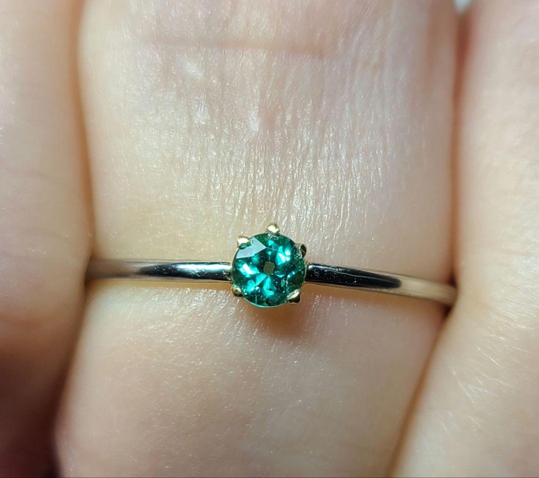 高クラリティ!!★ブラジルバターリャパライバトルマリンリングPt900、18金★