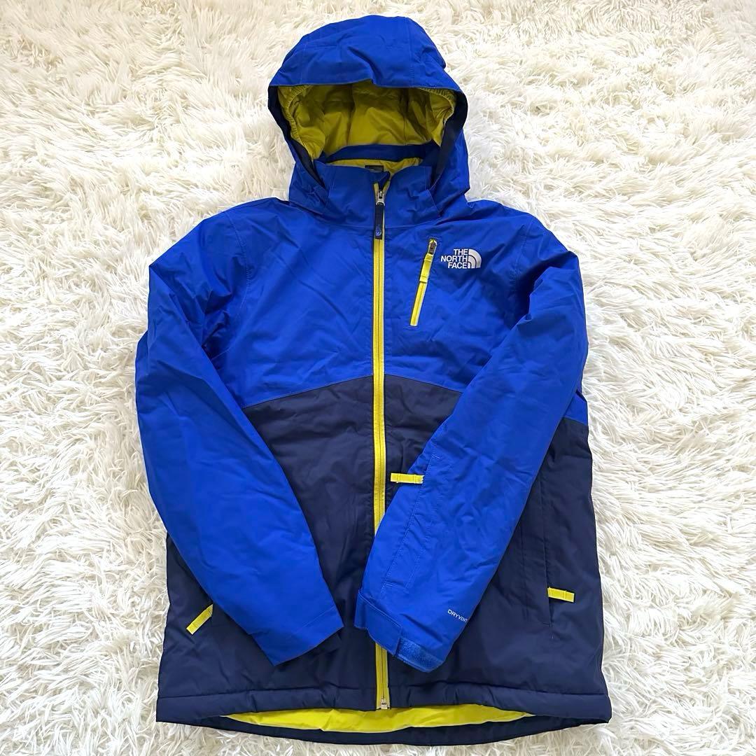【美品】ノースフェイス スキーウェア ダウン キッズ XL 防寒 スノーウェア