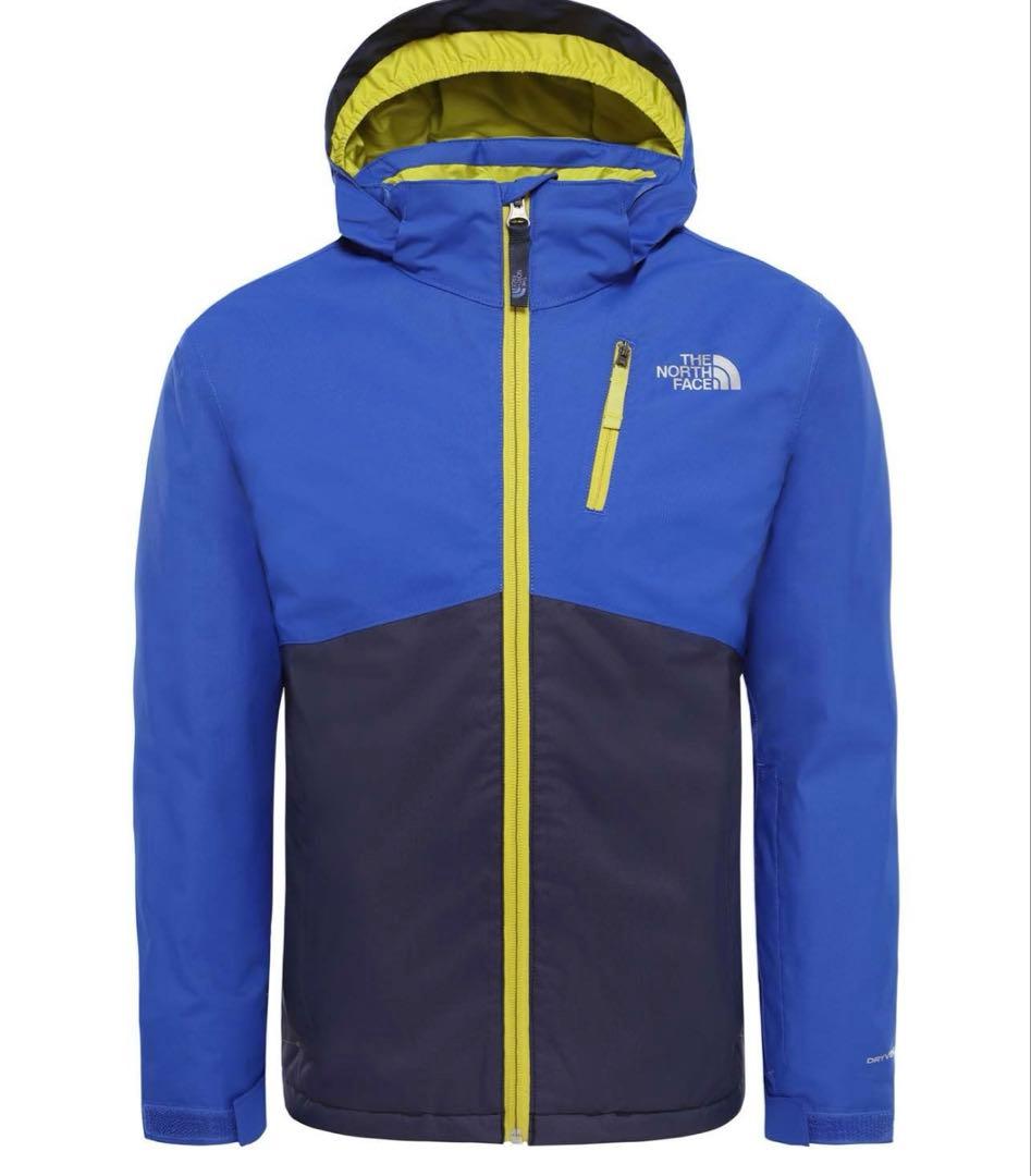 【美品】ノースフェイス スキーウェア ダウン キッズ XL 防寒 スノーウェア