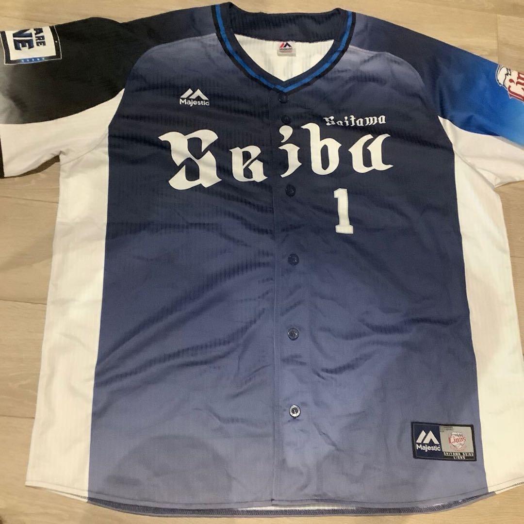 埼玉西武ライオンズ　栗山巧　ビジターユニフォーム　XLサイズ　マジェスティック