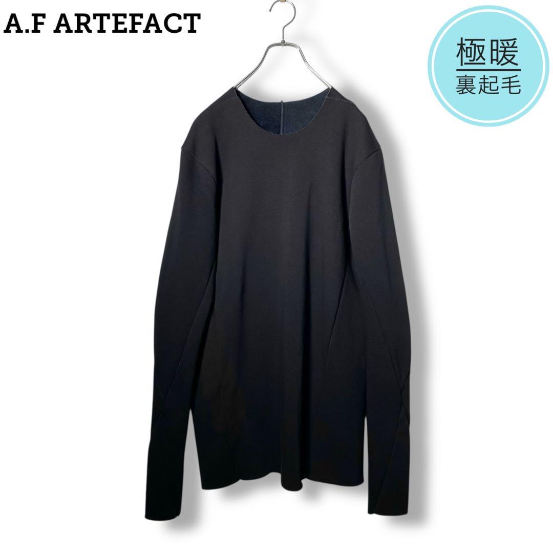 【良品】★アーティファクト★ボンバーヒートL/Sカットソー★M 黒 最強インナー