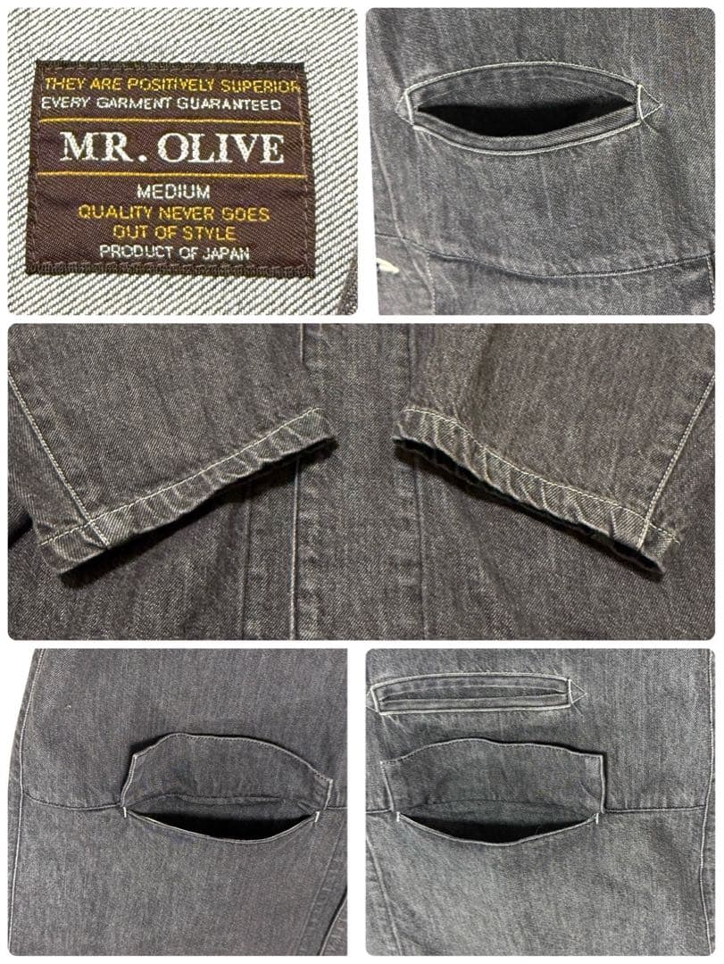 【美品】 MR.OLIVE 10oz デニム セットアップ USED加工 L相当