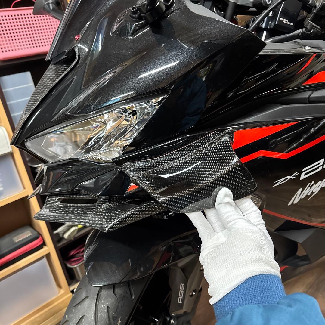 専用　カワサキZX25 R用サイドカーボンウイング