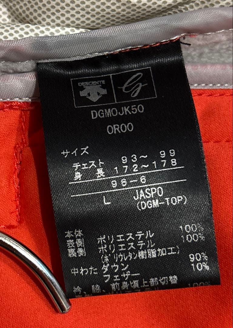 デサントゴルフ ダウン90% フェザー10% メンズ サイズL 定価27000円