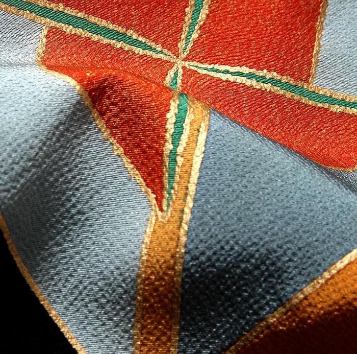 ご注文セット　7098■　Ｌ寸　風車　正絹お振袖　長襦袢付き　美品