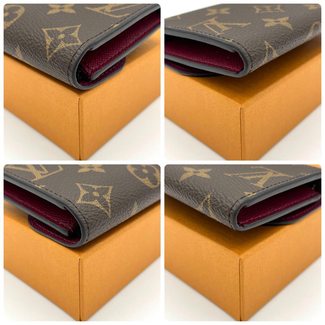 【美品】　現行品　ポルトモネ　ロザリ　モノグラム　フューシャ　箱保存袋