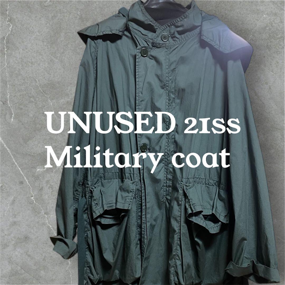 UNUSED ミリタリーコート ダークグリーン