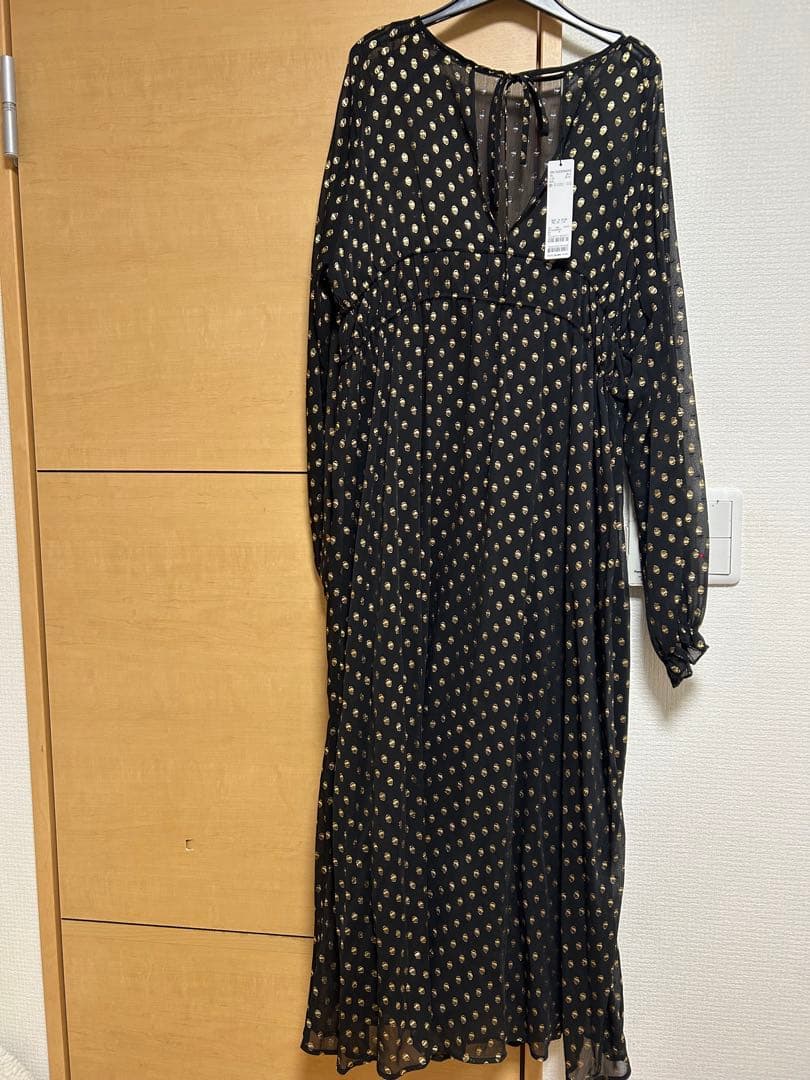 箔ドットマキシワンピース 36