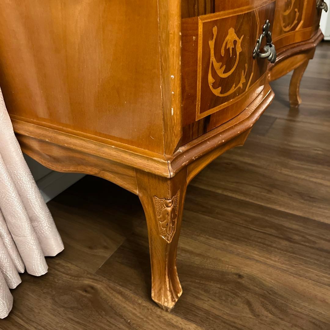 最終値下げ@猫脚アンティーク木製チェスト 4段