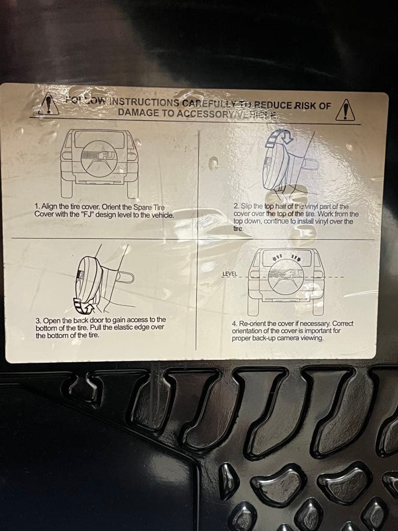 FJ クルーザー　背面タイヤカバー　TOYOTA バックカメラ対応