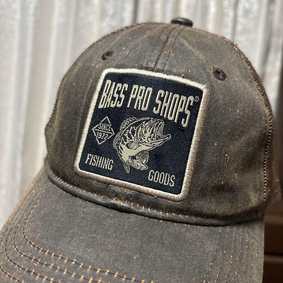希少　ビンテージ　Bass Pro Shops レザー　メッシュ　ブラウン