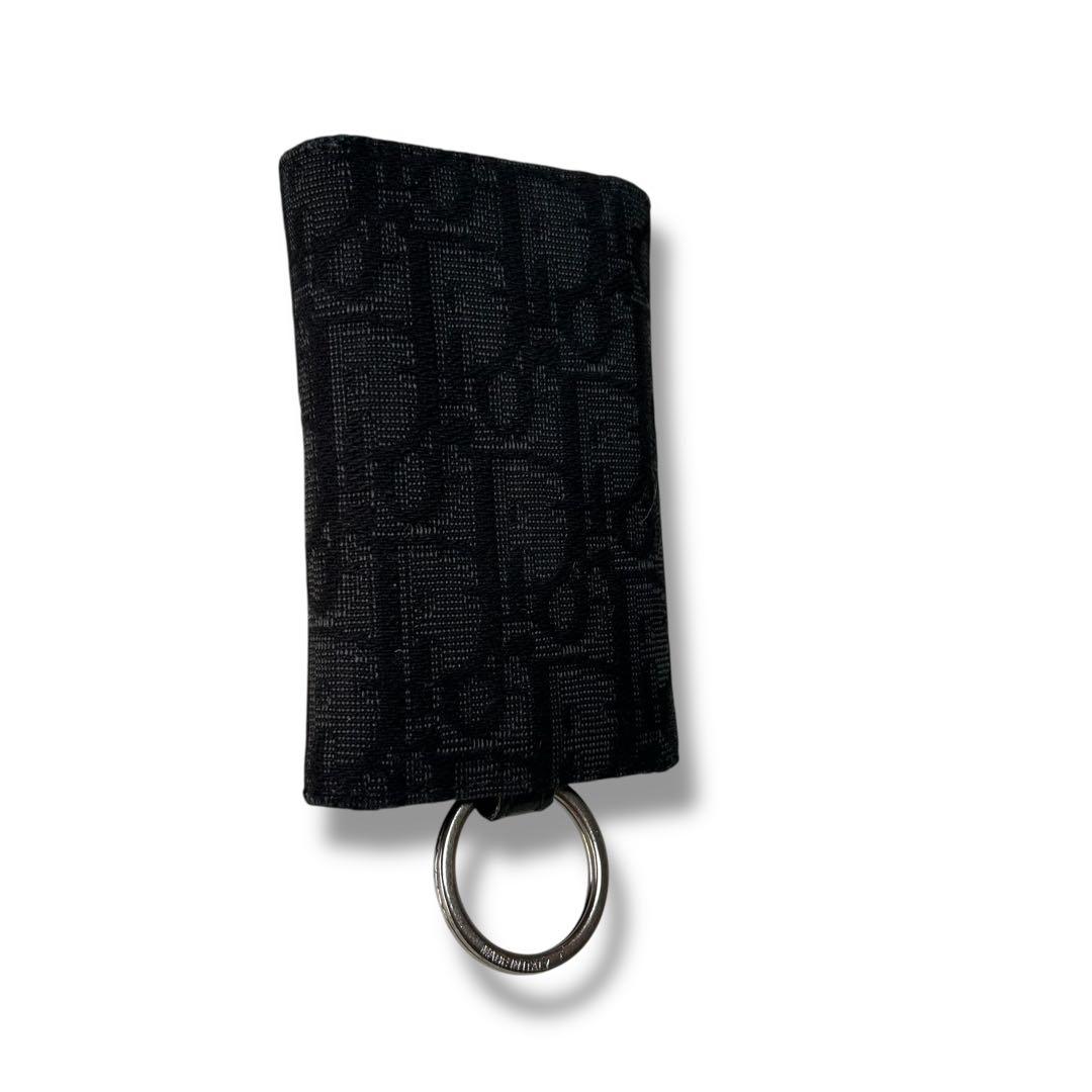 クリスチャンディオール キーケース オブリーク ブラック シルバー 総柄