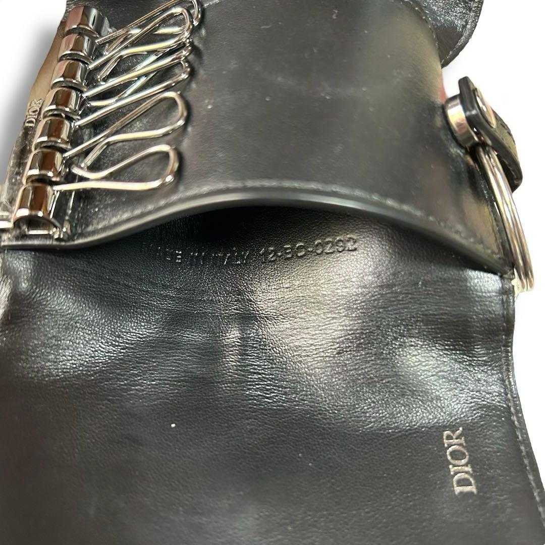 クリスチャンディオール キーケース オブリーク ブラック シルバー 総柄