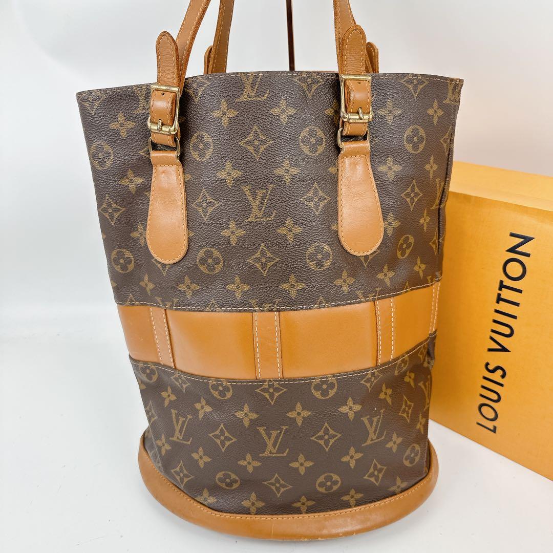 ルイヴィトン　モノグラム　USA製　バケットGM トートバッグ