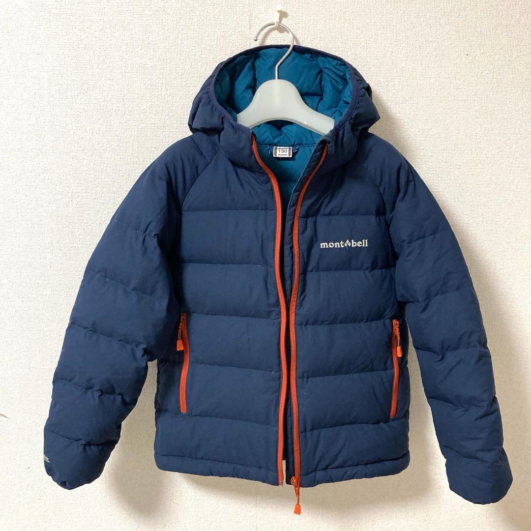 【美品】モンベル ダウンジャケット ダウンパーカ ゴアテックス 130cm