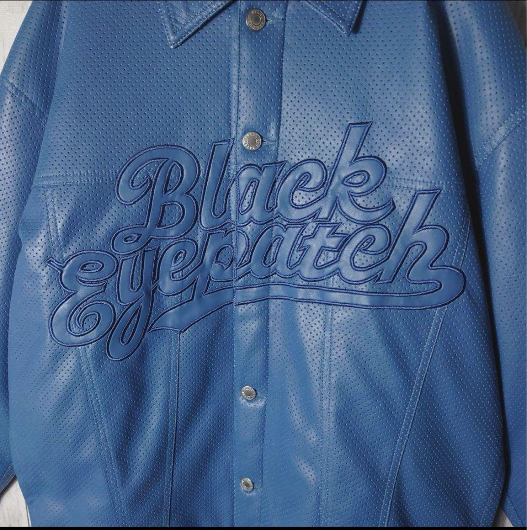 R*Y様 【美品】ブラックアイパッチ　フェイク レザー ジャケット　中綿　スタジ