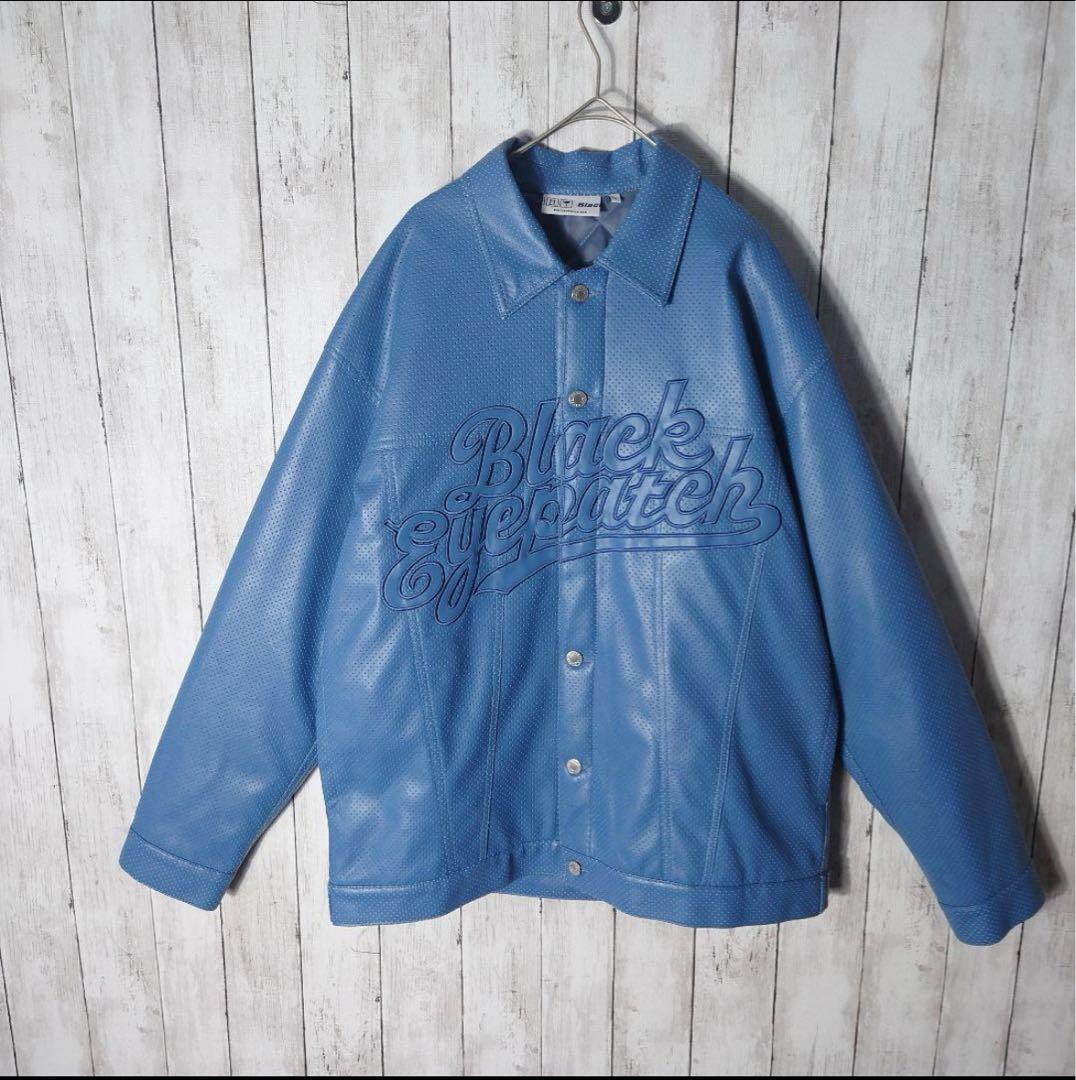 R*Y様 【美品】ブラックアイパッチ　フェイク レザー ジャケット　中綿　スタジ