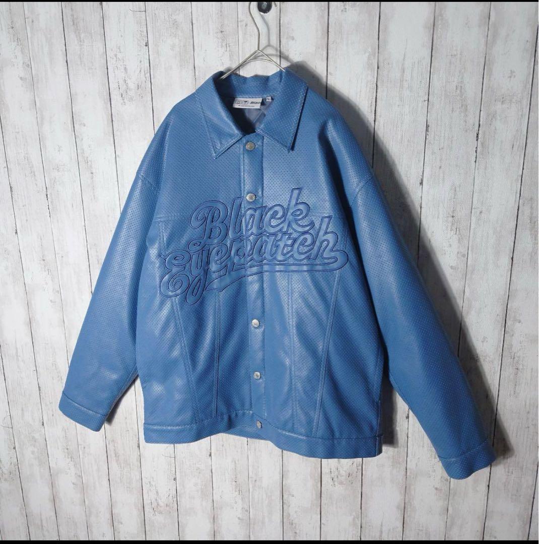R*Y様 【美品】ブラックアイパッチ　フェイク レザー ジャケット　中綿　スタジ
