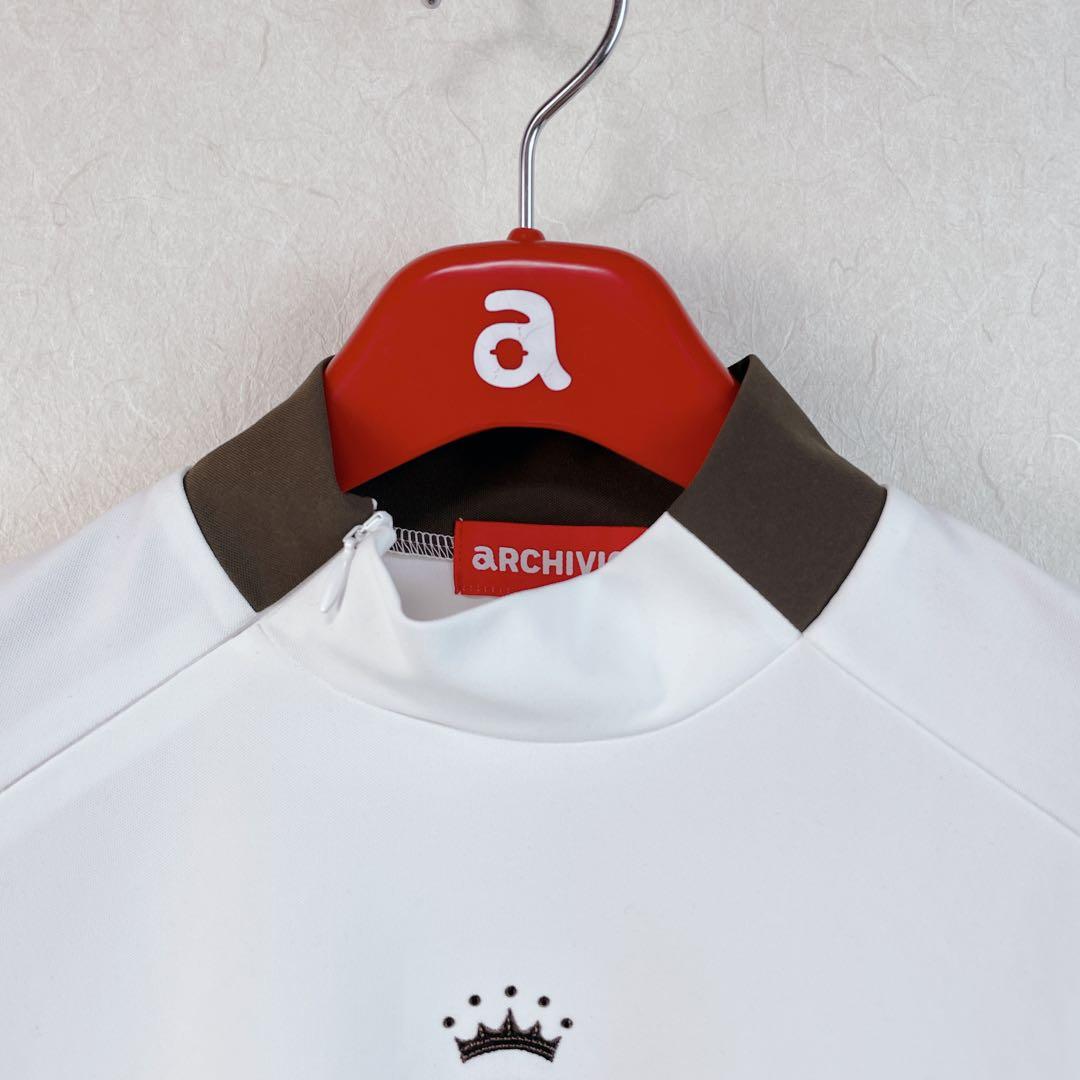 25FW【新品未使用 アルチビオ】機能素材脇ラインポイント半袖ハイネック38号