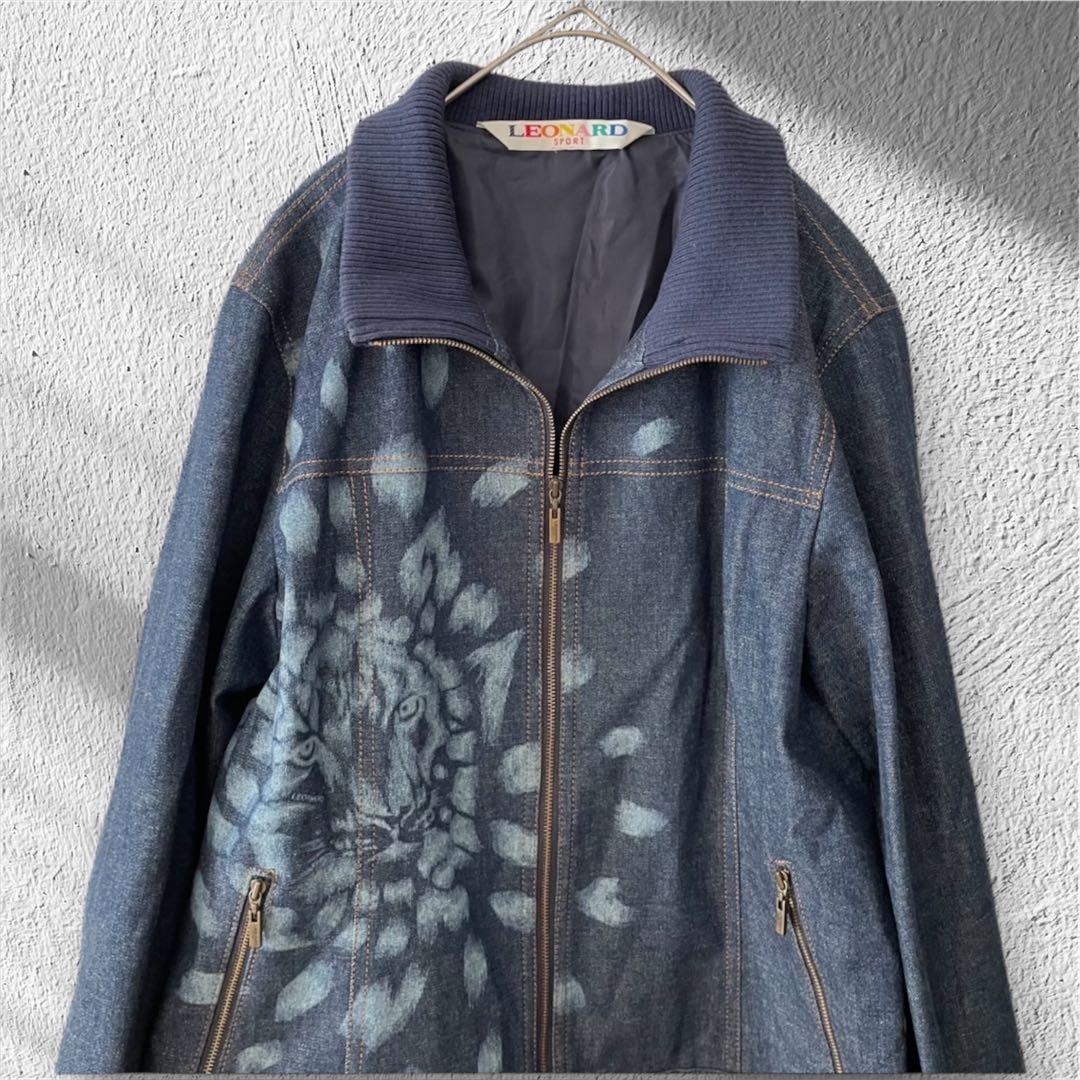 LEONARD SPORT レオナール　デニムジャケット　42 ネイビー