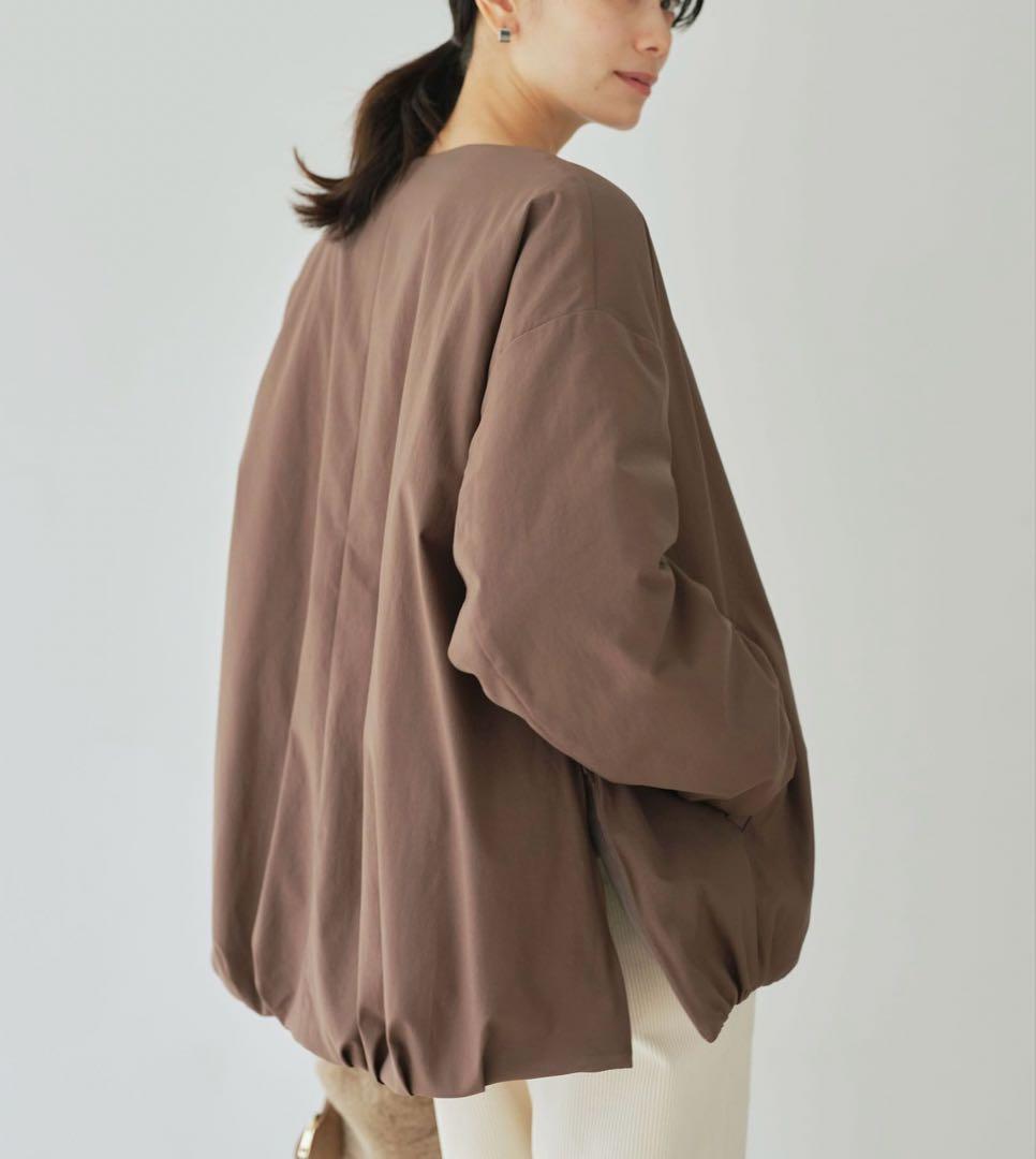 green label relaxing パフィーノーカラーブルゾン　ブラウン