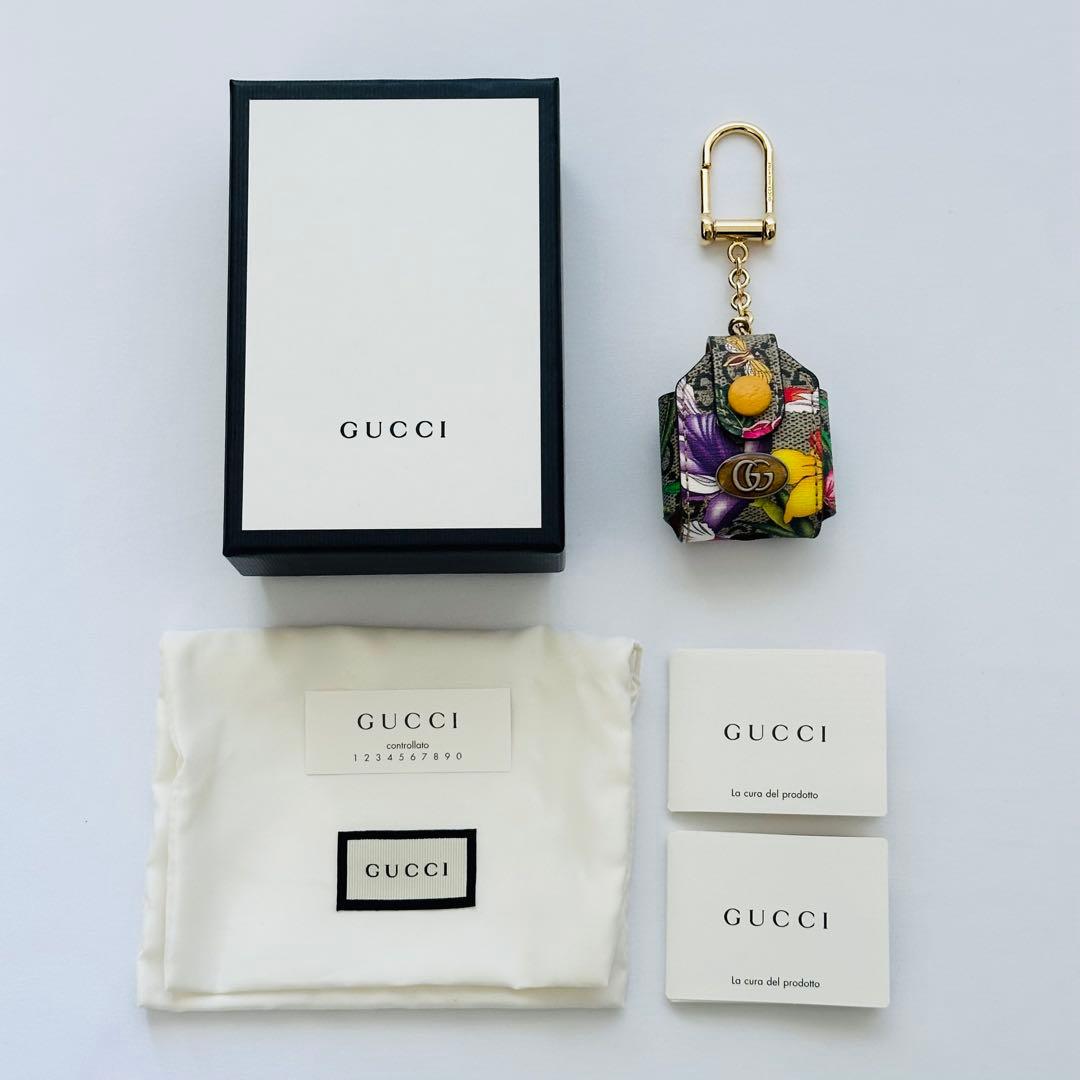 【希少×美品】GUCCI グッチ AirPodsケース GGフローラ チャーム