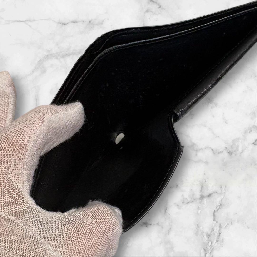 美品✨ ルイヴィトン ポルトフォイユマルコ　エピ　黒　二つ折り財布