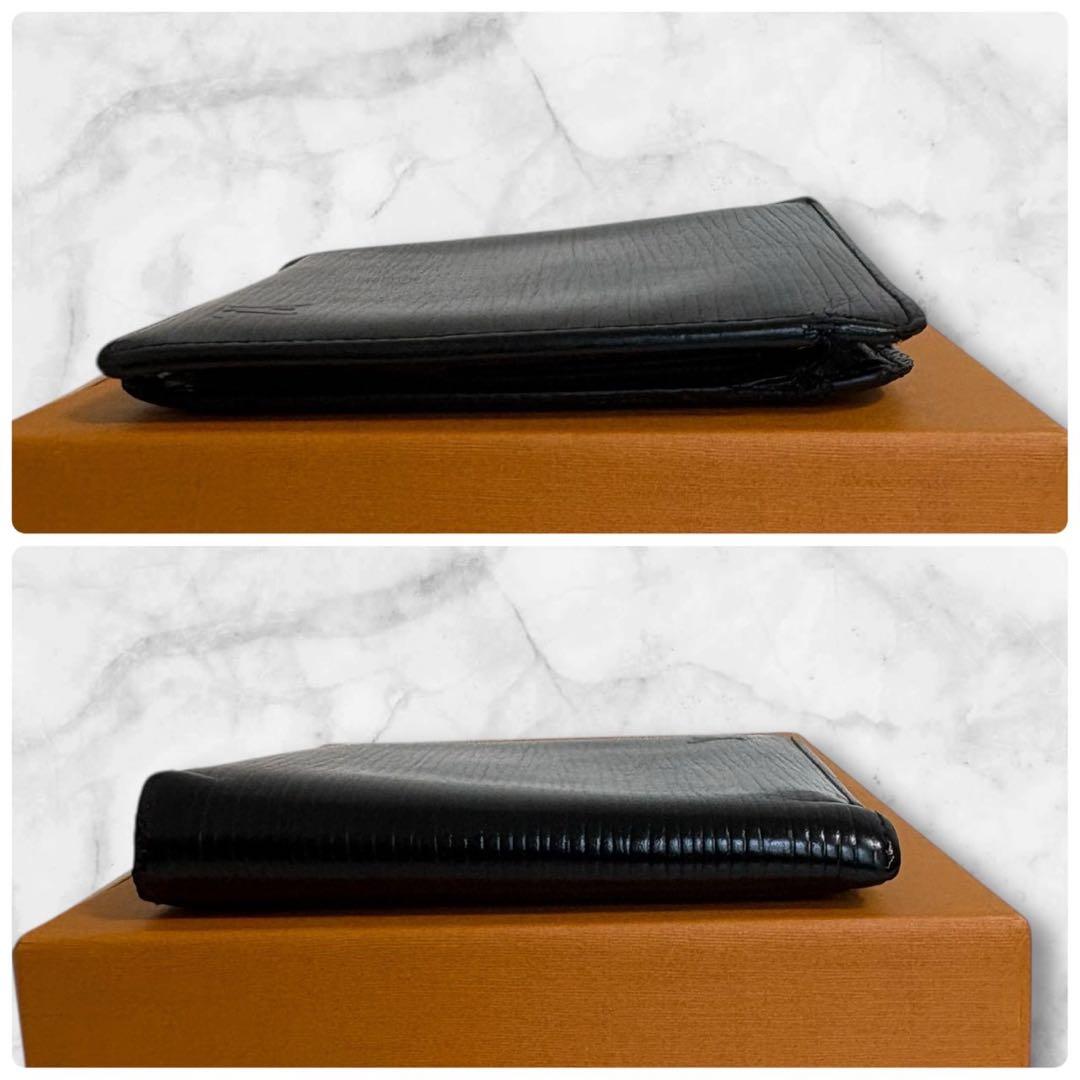 美品✨ ルイヴィトン ポルトフォイユマルコ　エピ　黒　二つ折り財布