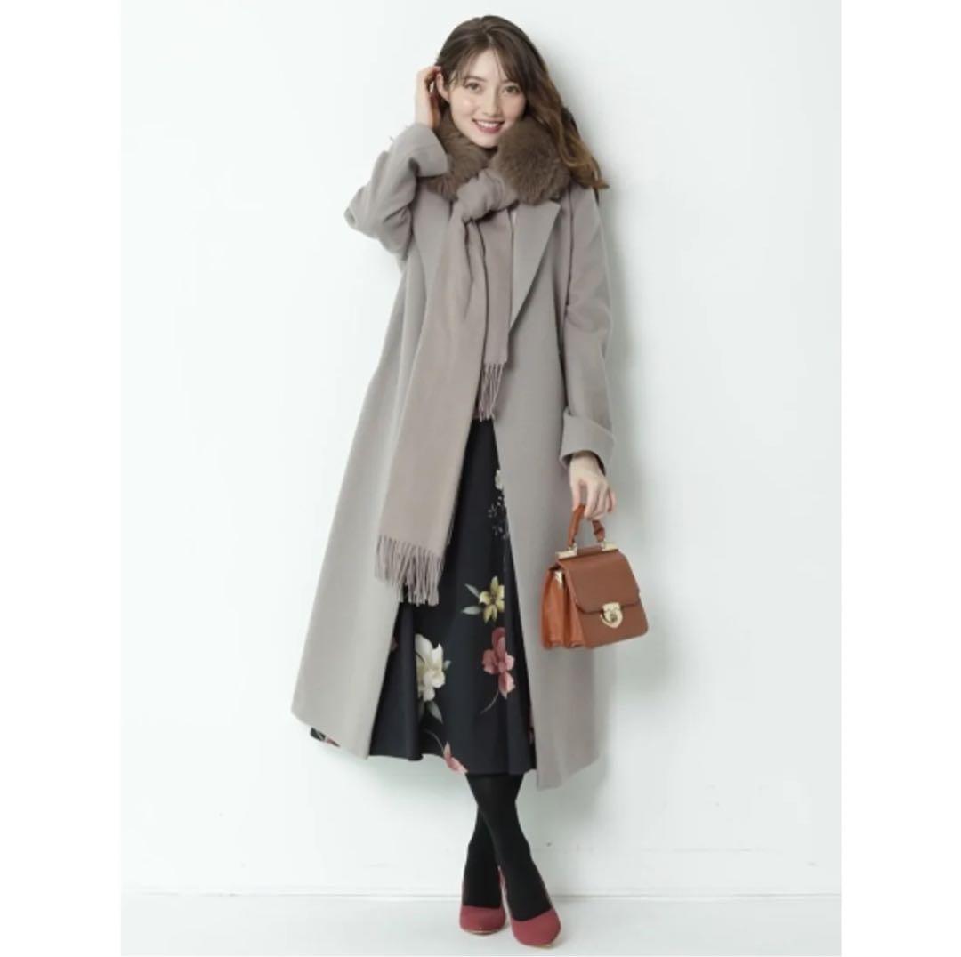 アプワイザーリッシェ⭐︎ファーマフラー付ベルテッドコート