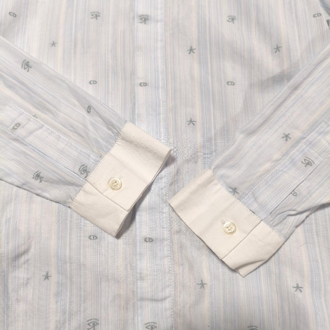 定価40,700円 ディオール キッズ マオカラー シャツ 110 刺繍 総柄