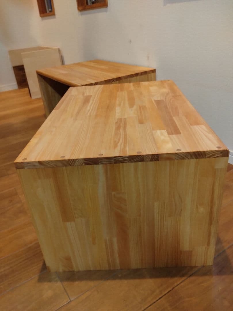 木製　ハンドメイド　オーダー　コの字型　水槽台　サイドテーブル　シェルフ　棚