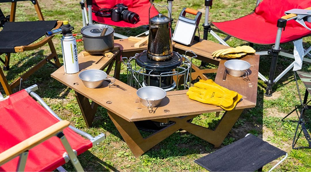 HilanderプライウッドヘキサゴンテーブルBIG