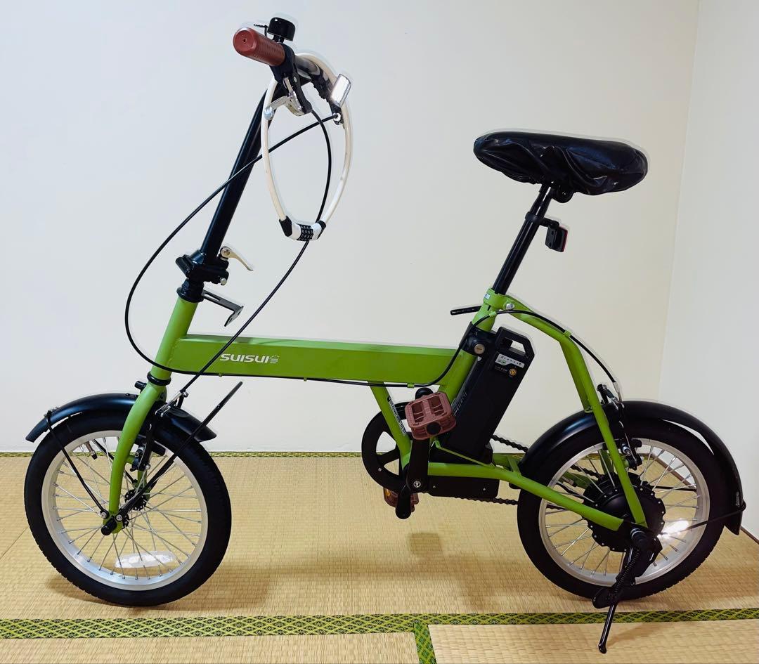 【ji ji】SUISUI 電動折りたたみ自転車 緑 16インチ