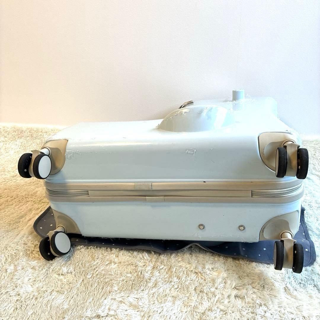 【美品】NORICCO ノリッコ　子供が乗れるキャリーケース　パステルブルー　M