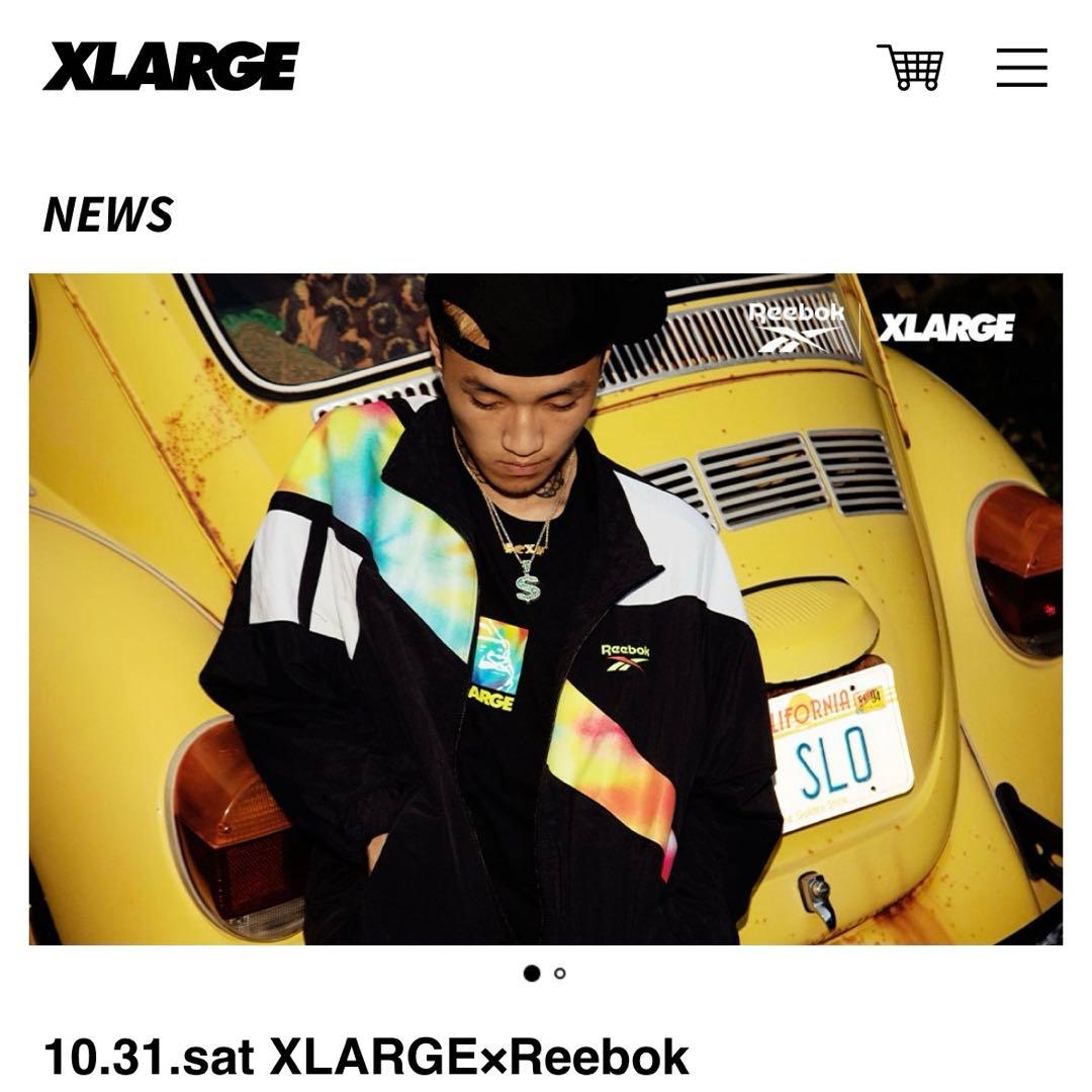 ナイロンセットアップ　XLARGE×Reebok コラボ