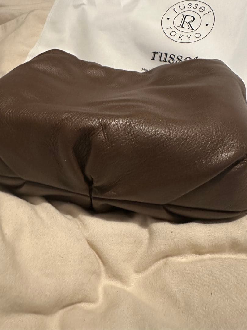 russet☆ レザー巾着4WAYショルダーバッグ