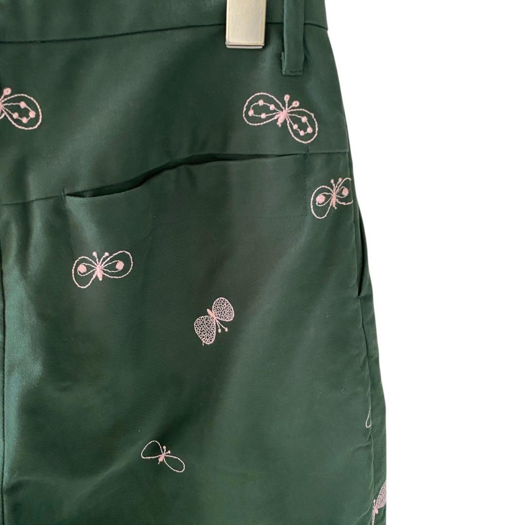 【美品】ミナペルホネン mina choucho ワイド テーパード パンツ