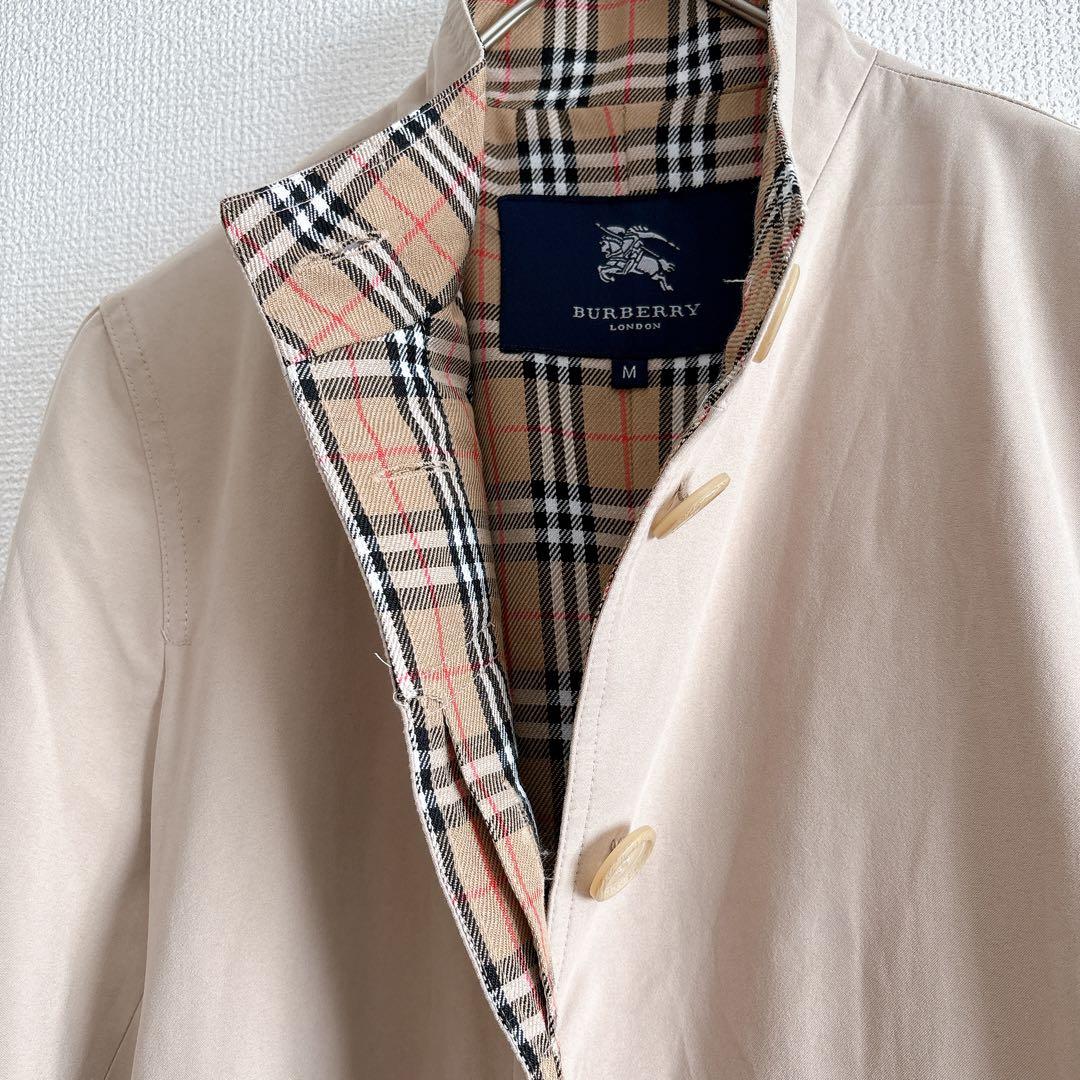 バーバリー　ロンドン　ステンカラー　M ベージュ　ノバチェック　アウター　上着