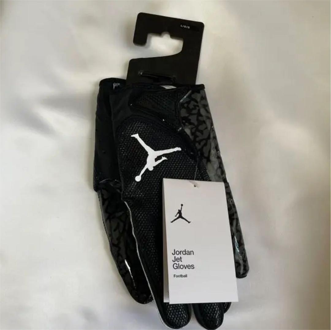 【新品】 アメフト Jordan Jet 7.0 グローブ　BLACK　L