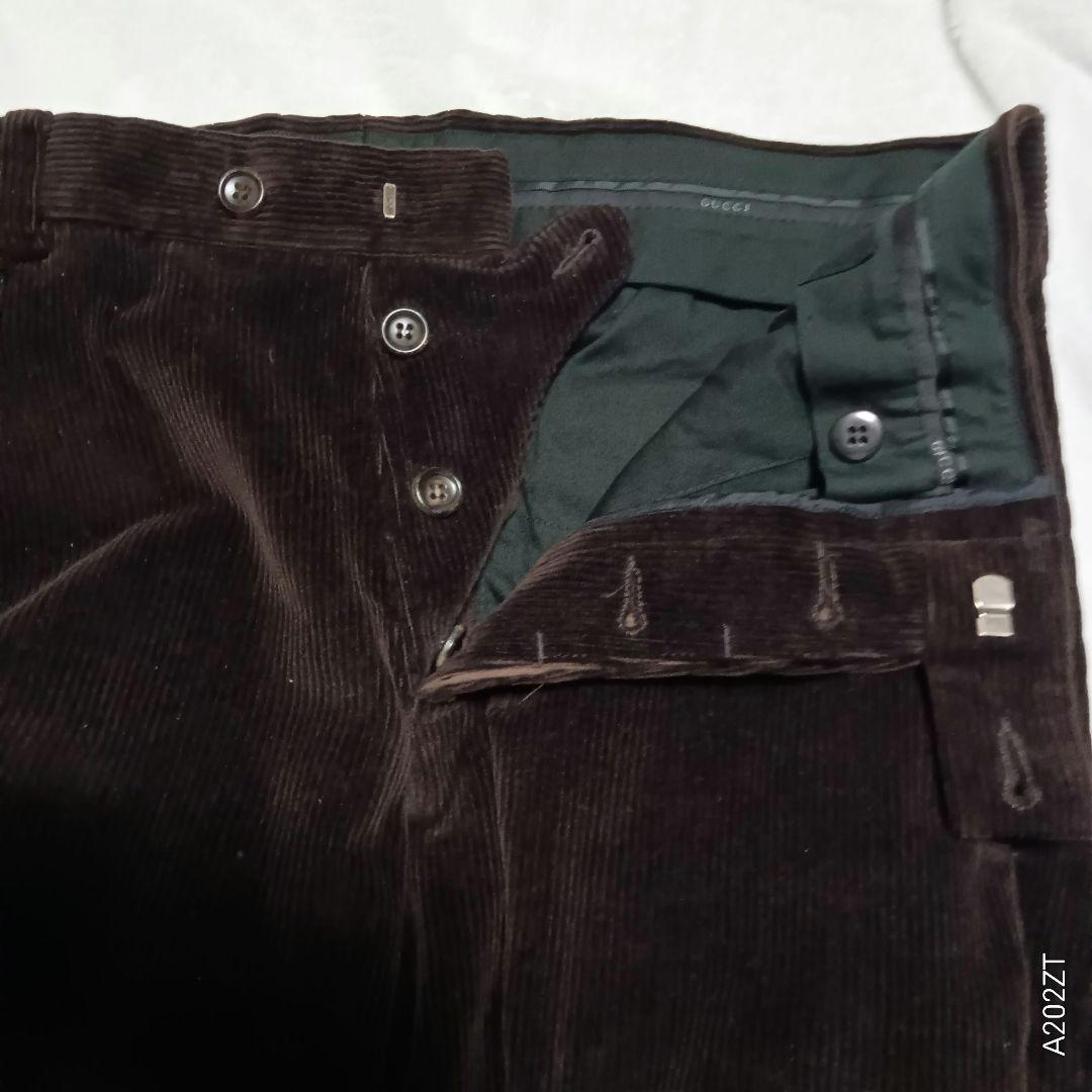 【極美品希少】GUCCI ダークブラウン コーデュロイ スーツセット46 M〜L