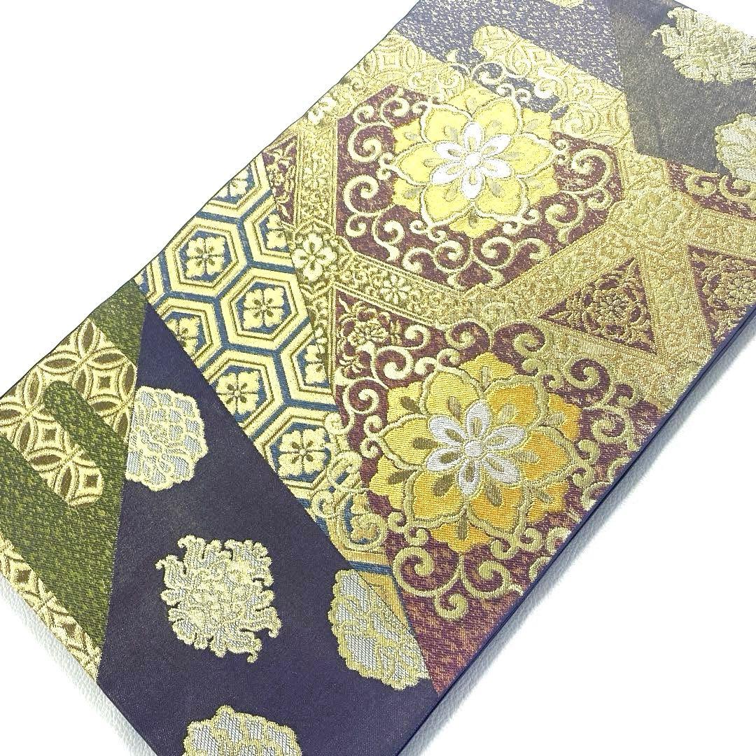 専用帯6158 ●川島織物謹製 高級 正絹 六通 袋帯 花文 華文