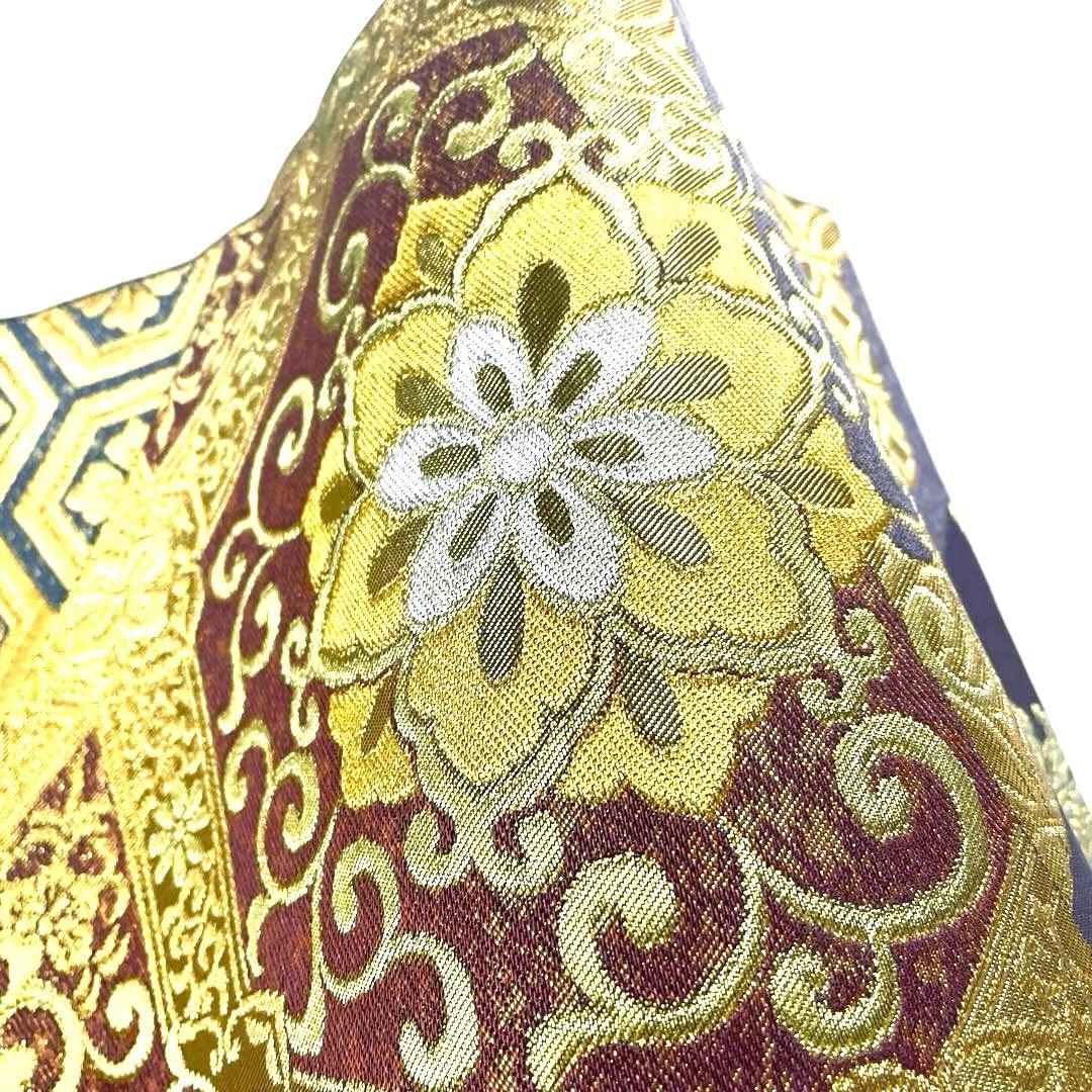 専用帯6158 ●川島織物謹製 高級 正絹 六通 袋帯 花文 華文