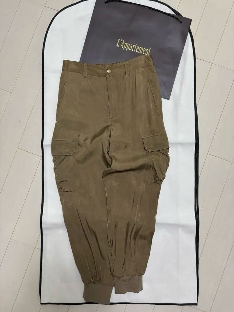 L'Appartement/アパルトモン フィブリルサテン カーゴパンツ 38