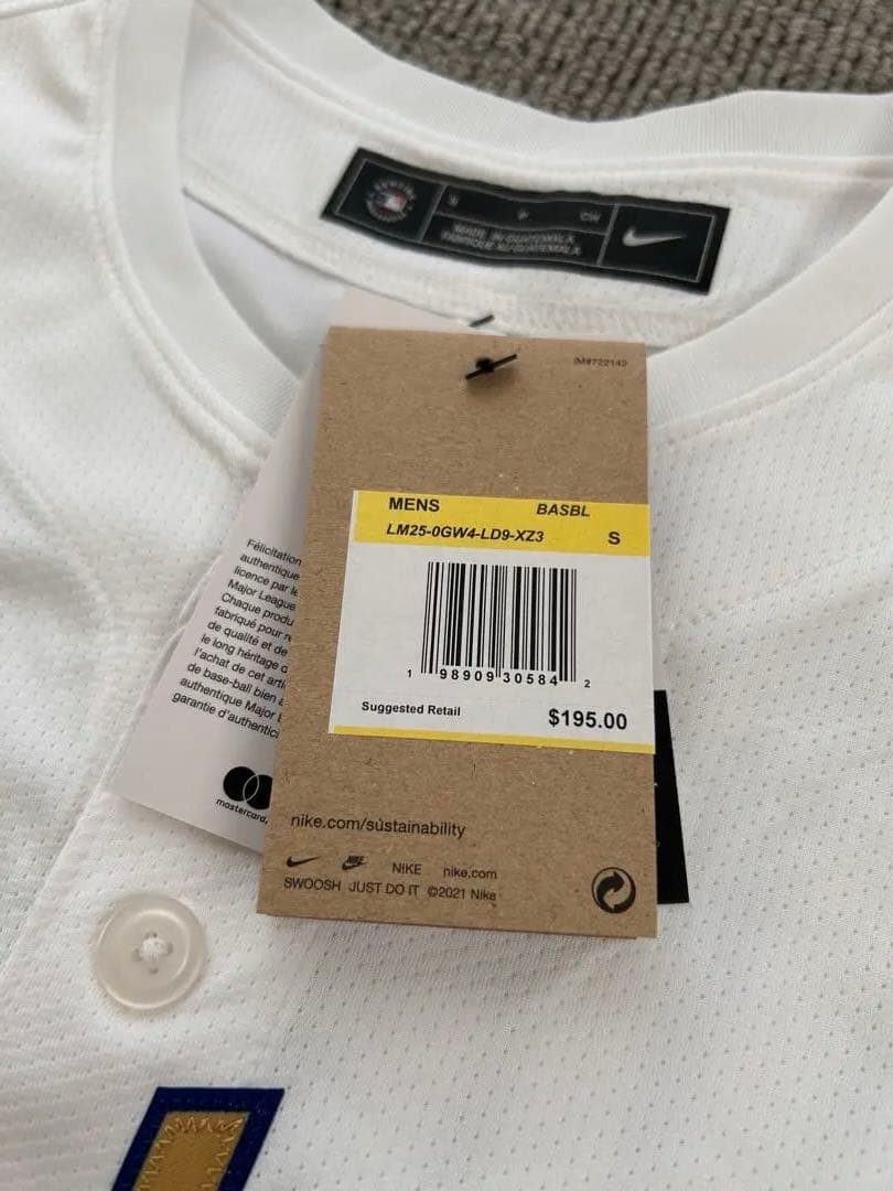 新品 未開封 ドジャース 大谷翔平 17番 ゴールド ユニフォーム メンズ　S