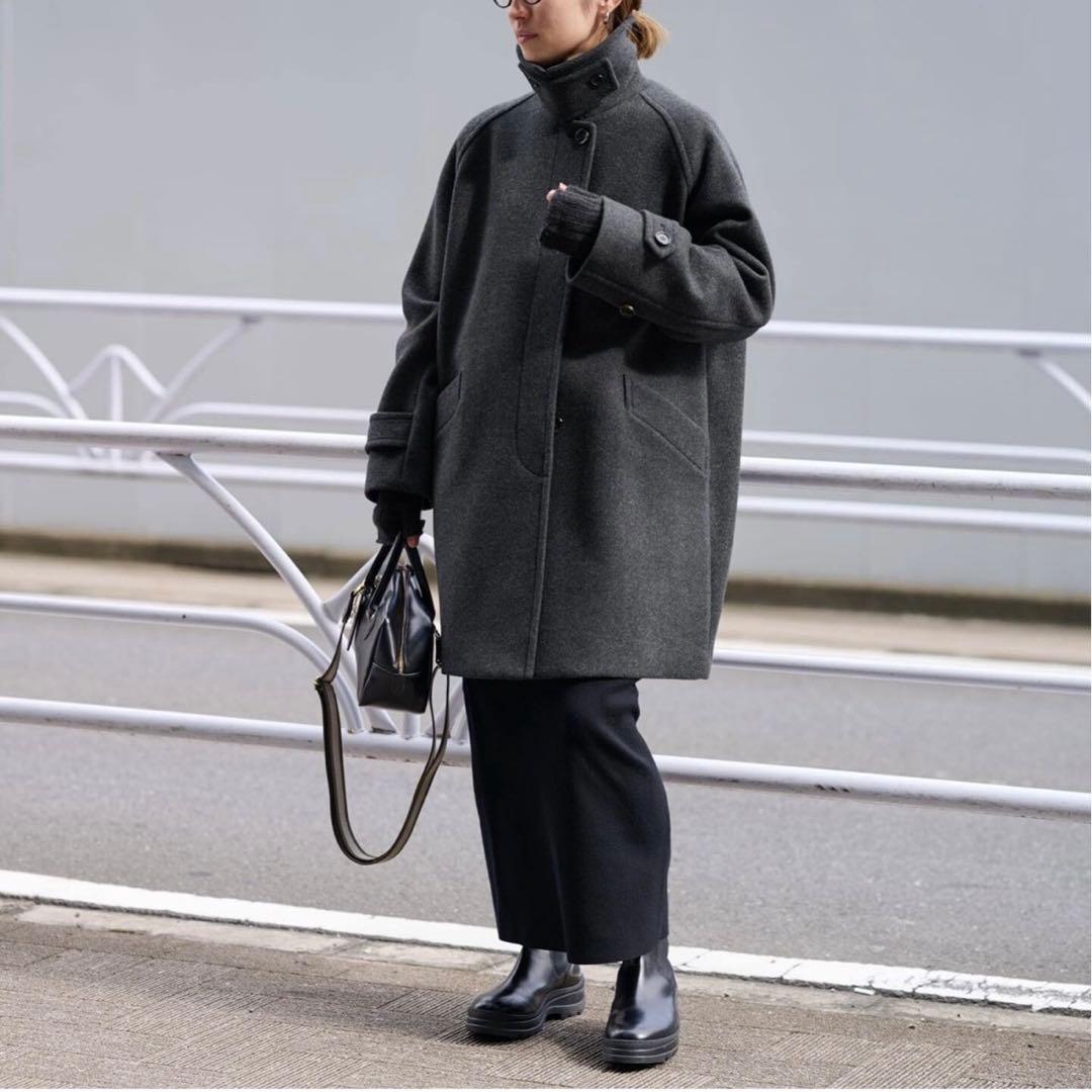 フレームワーク　ラムウールMIXシャルムバルカラーコート