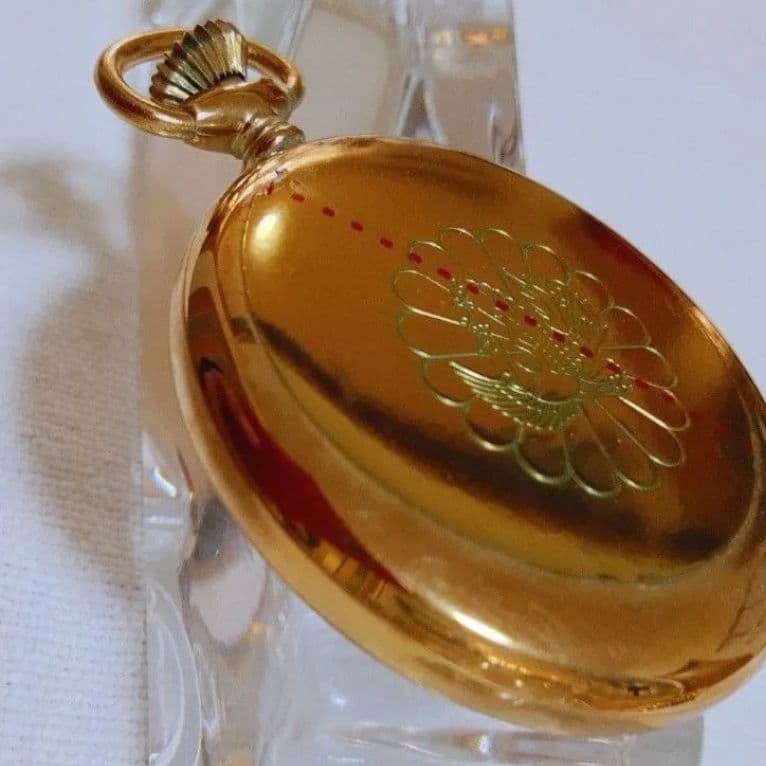 Watex 手巻き懐中時計　天皇陛下歴代最長寿記念　御在位六十年記念　菊紋に鳳凰