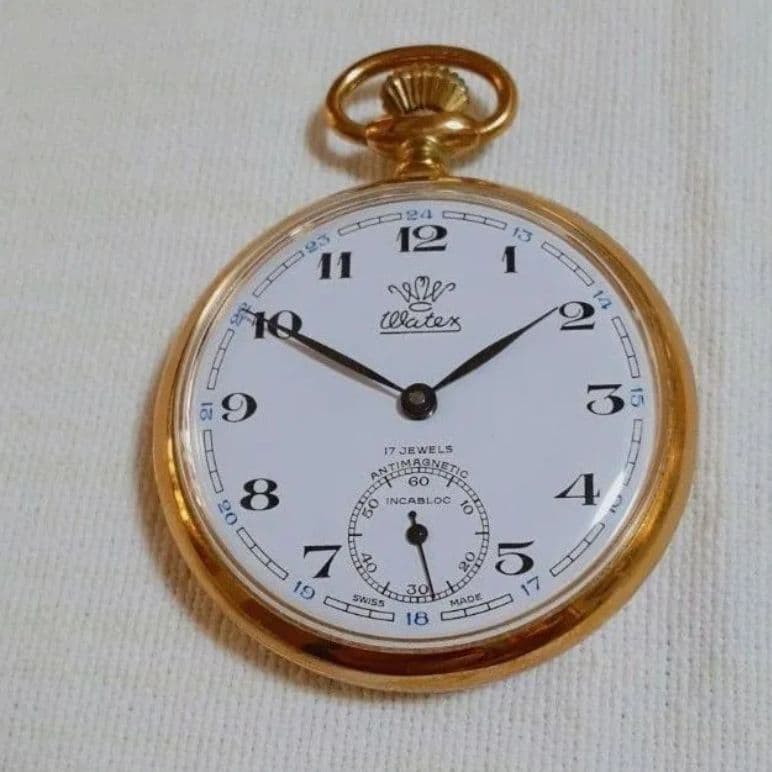 Watex 手巻き懐中時計　天皇陛下歴代最長寿記念　御在位六十年記念　菊紋に鳳凰