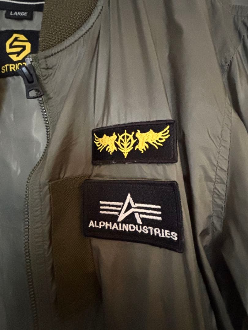 ALPHA STRICT-G　ガンダム　MA-1　ジオン　フライトジャケット　L